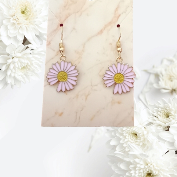 Flower Charm Earrings - Picture 10 of 15